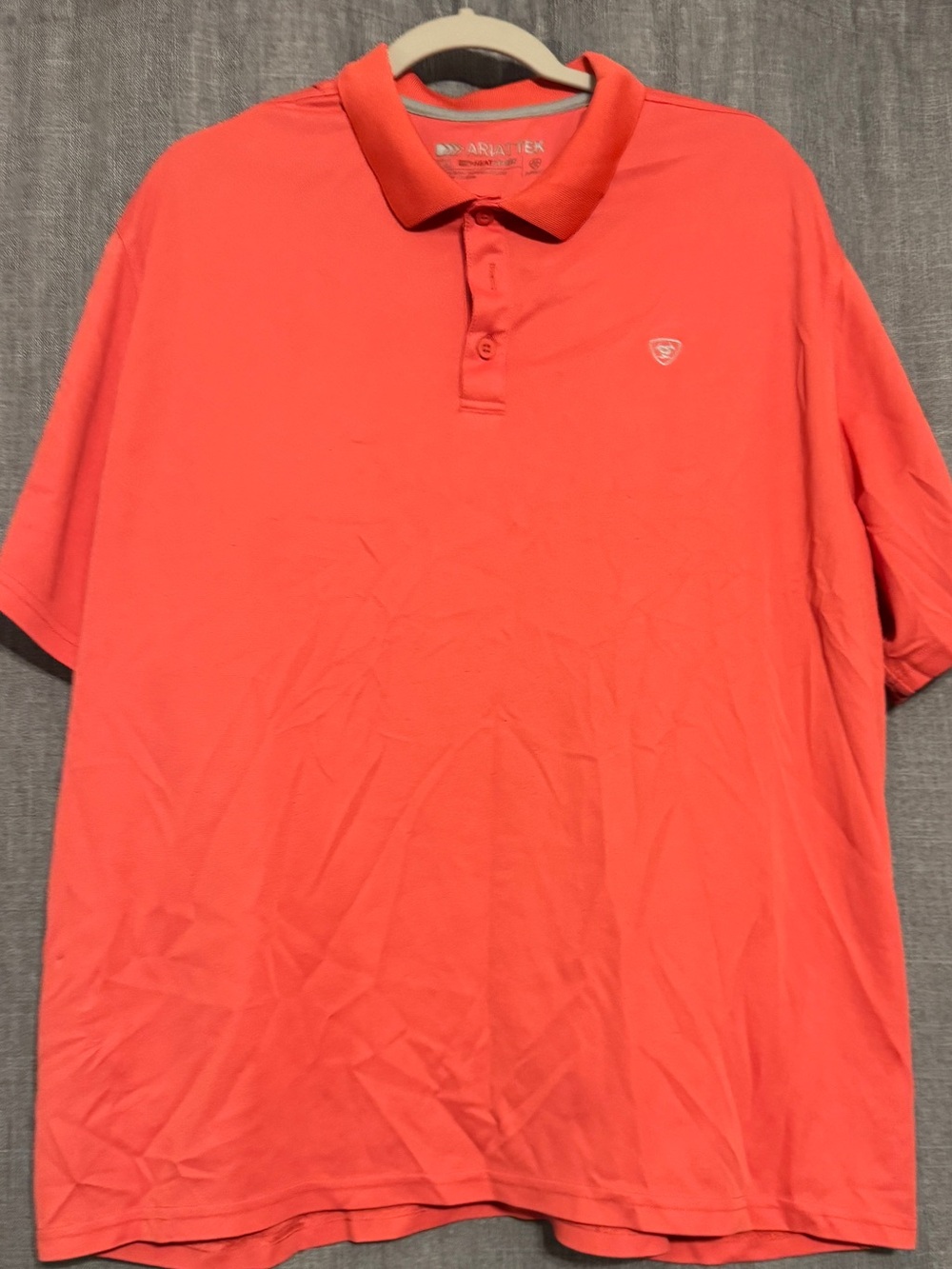 Ariat Men’s Coral-Red Polo Shirt